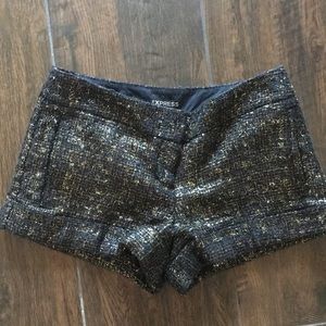 Black and gold Express Shorts Size 0